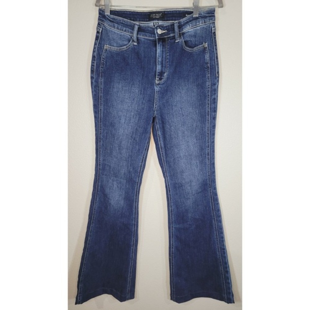 Judy Blue High Waist Angled Side Seam Flare Jeans‎ Women's 9/29 Medium Wash...